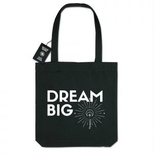Dream Big - Recycled Cotton Tote - Black & White
