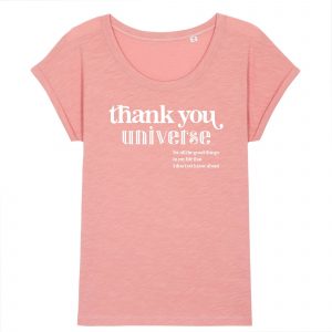Thank You - Women Organic Rolled Sleeve Tee