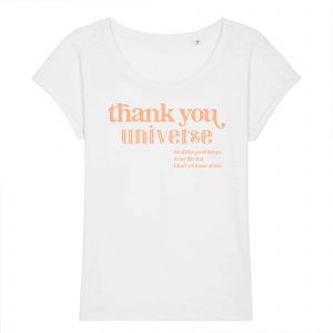 Thank You - Women Organic Rolled Sleeve Tee