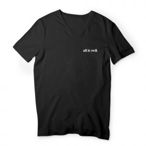 All Is Well - Men Organic Cotton V-Neck Tee