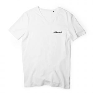All Is Well - Men Organic Cotton V-Neck Tee